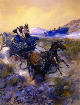 Indianer und Cowboy Werke - Lebensretter 1910 Charles Marion Russell Indiana Cowboy